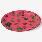 Raspberry Pattern Pappteller (Schrägansicht)