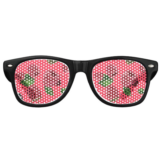 Raspberry Pattern Partybrille (Vorderseite)