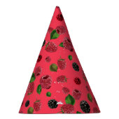 Raspberry Pattern Partyhütchen (Rechts)