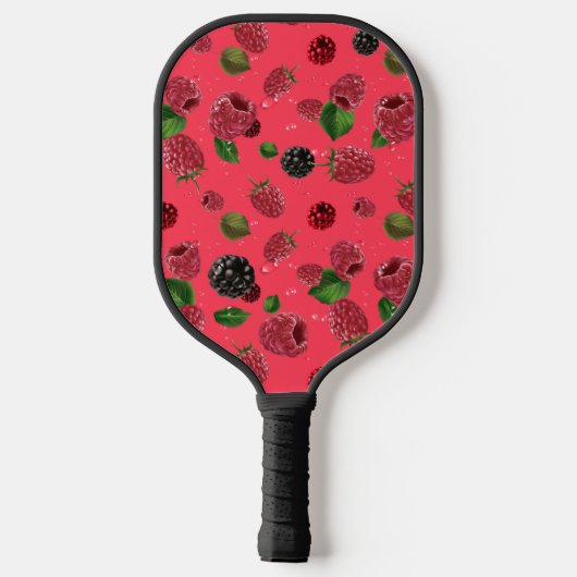 Raspberry Pattern Pickleball Schläger (Rückseite)