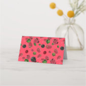 Raspberry Pattern Platzkarte (Rückseite)