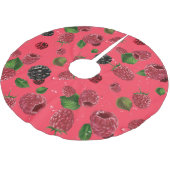 Raspberry Pattern Polyester Weihnachtsbaumdecke (Schrägansicht)