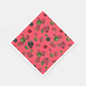 Raspberry Pattern Serviette (Ecke)