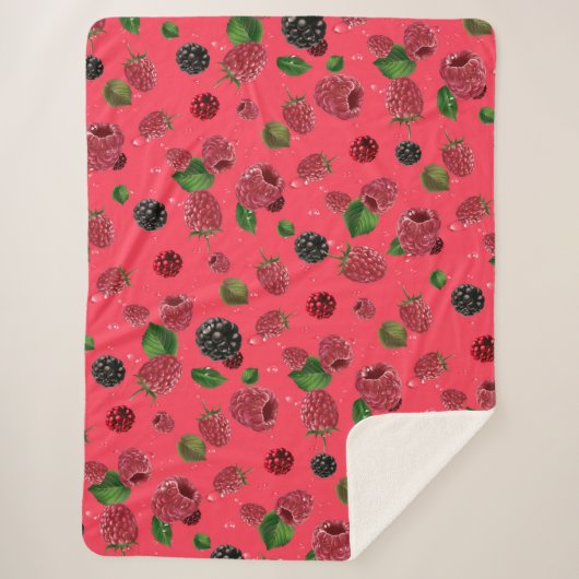 Raspberry Pattern Sherpadecke (Vorderseite)