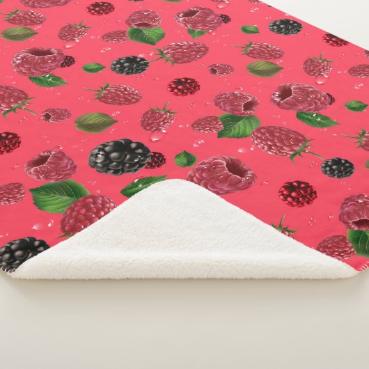 Raspberry Pattern Sherpadecke (3/4)