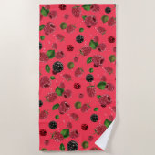 Raspberry Pattern Strandtuch (Vorderseite)