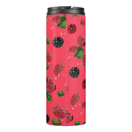 Raspberry Pattern Thermosbecher (Rückseite)