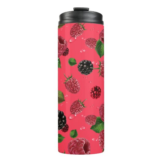 Raspberry Pattern Thermosbecher (Vorderseite)