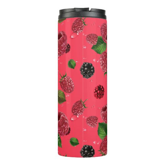 Raspberry Pattern Thermosbecher (Rückseite)