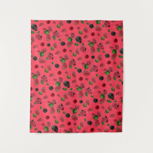 Raspberry Pattern Wandteppich (Vorderseite)