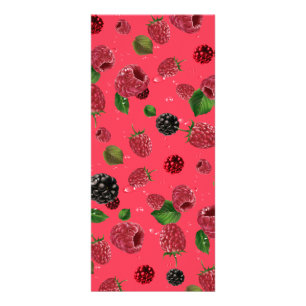 Raspberry Pattern Werbekarte