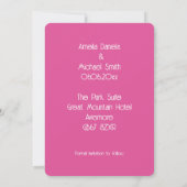 Raspberry Pink and White Photo Save the Date Card (Rückseite)