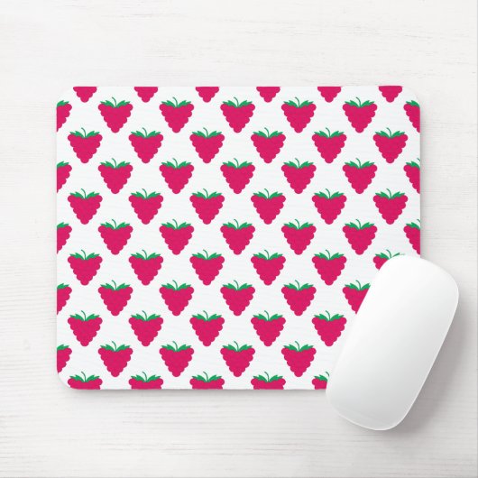 Raspberry Pink Berry Fruit Mousepad (Mit Mouse)