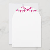Raspberry Pink Bunting Pennant Wedding Einladungen (Rückseite)