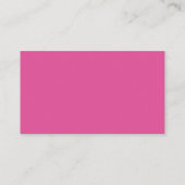 Raspberry Pink Business Card Visitenkarte (Rückseite)