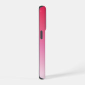 Raspberry Pink Gradient Custom Monogram Name iPhone Hülle (Rechte Seite)