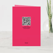 Raspberry Pink Hallo 20 Personalisiert Geburtstag Karte (Rückseite)