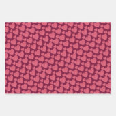 Raspberry Pink Heart Geschenkpapier Set (Vorderseite 3)
