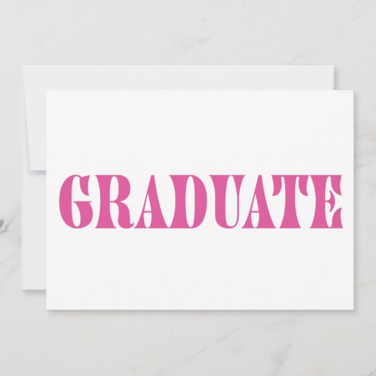 Raspberry Pink Modern Graduation Party Invitation (Vorderseite)