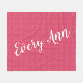 Raspberry Pink oder eine beliebige Farbe Baby Girl Fleecedecke (Vorderseite (Horizontal))
