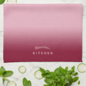 Raspberry Pink Ombre Geschirrtuch (Gefaltet)