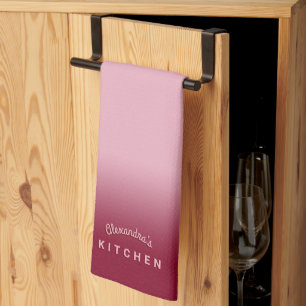 Raspberry Pink Ombre Geschirrtuch