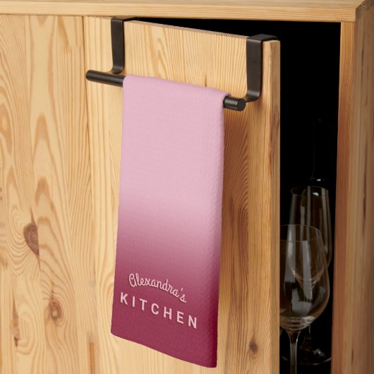 Raspberry Pink Ombre Geschirrtuch (Drittel gefaltet)