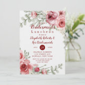 Raspberry Pink Paint Peony Bridesmaids Luncheon (Stehend Vorderseite)