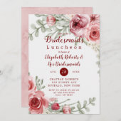 Raspberry Pink Paint Peony Bridesmaids Luncheon (Vorne/Hinten)
