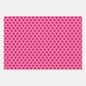 Raspberry Pink Sparkle Sequin Metallische Weihnach Geschenkpapier Set (Vorderseite 3)