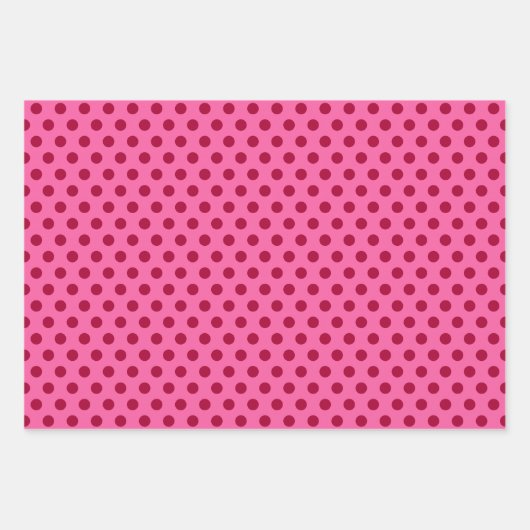 Raspberry Pink Sparkle Sequin Metallische Weihnach Geschenkpapier Set (Vorderseite 3)
