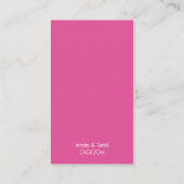 Raspberry Pink Wedding Ceremony Program Begleitkarte (Rückseite)