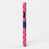 Raspberry Pink Welch marokkanische Pattern Navy Mo Case-Mate iPhone Hülle (Hinten/Rechts)