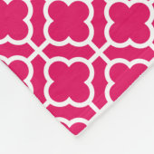 Raspberry Pink Welch marokkanische Pattern Navy Mo Fleecedecke (Ecke)