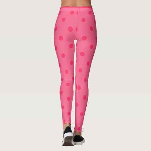 Raspberry Polka Dot Leggings (Rückseite)