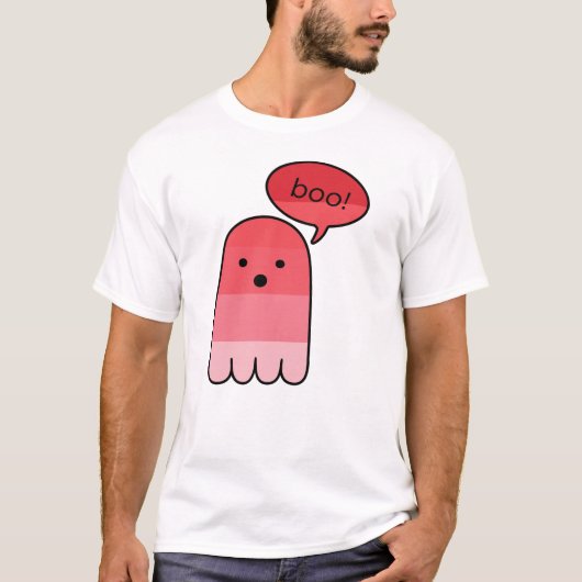 Raspberry Red Boo Ghost T-Shirt (Vorderseite)
