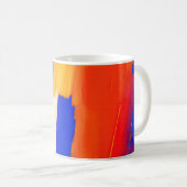 "Raspberry Rhapsody" Abstrakte Kunst Kaffeetasse (VorderseiteRechts)
