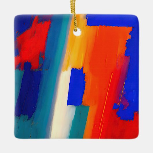 "Raspberry Rhapsody" Abstrakte Kunst Keramikornament (Vorderseite)