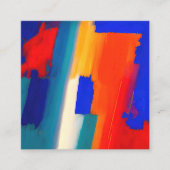 "Raspberry Rhapsody" Abstrakte Kunst Quadratische Visitenkarte (Vorderseite)