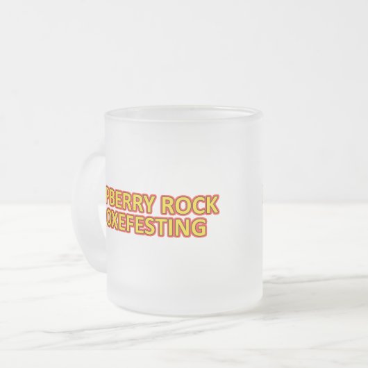 Raspberry Rock Booxefest Mattierte Tasse (Vorderseite Links)