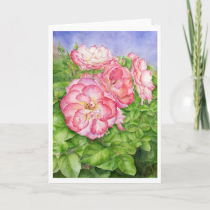 Raspberry Ruffles Aquarellkarte Karte
