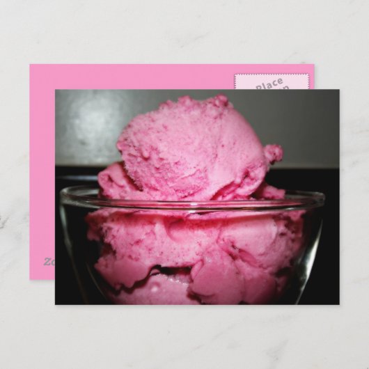 Raspberry Sherbet Postcard Postkarte (Vorne/Hinten)
