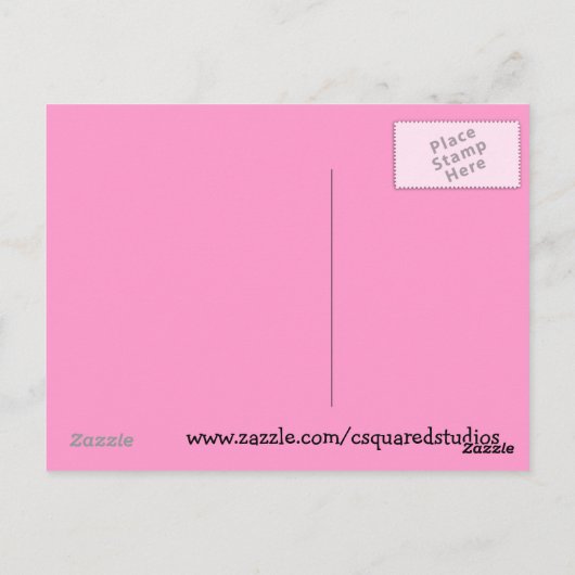 Raspberry Sherbet Postcard Postkarte (Rückseite)