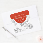 Raspberry-Siegel, hausgemacht, schwarz und weiß Quadratischer Aufkleber (Umschlag)