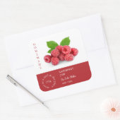 Raspberry Small Business Label Quadratischer Aufkleber (Umschlag)