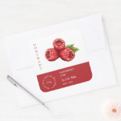 Raspberry Small Business Label Quadratischer Aufkleber (Umschlag)