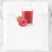 Raspberry Smoothie Runder Aufkleber (Tasche)
