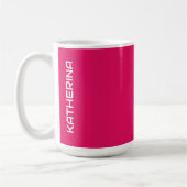 Raspberry Solid Color | Klassisches Personalisiert Kaffeetasse (Links)
