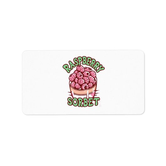 Raspberry Sorbet Adressaufkleber (Vorne)