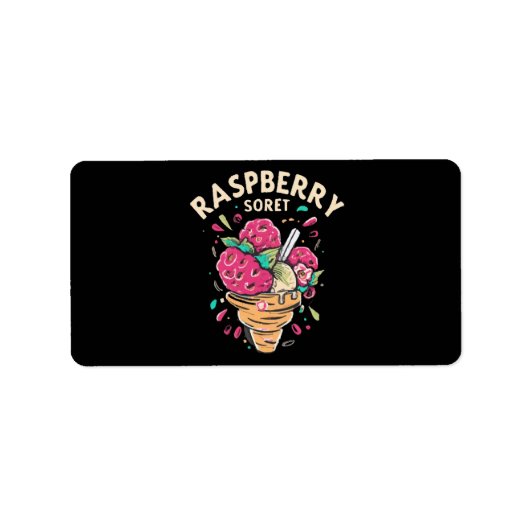 Raspberry Sorbet Adressaufkleber (Vorne)